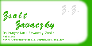 zsolt zavaczky business card